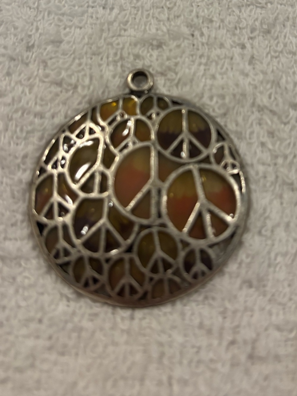 Peace sign pendant necklace charm